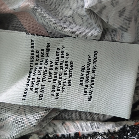 Ruby Rd. Black and Orange Patterned Blouse - Picture 5 of 5